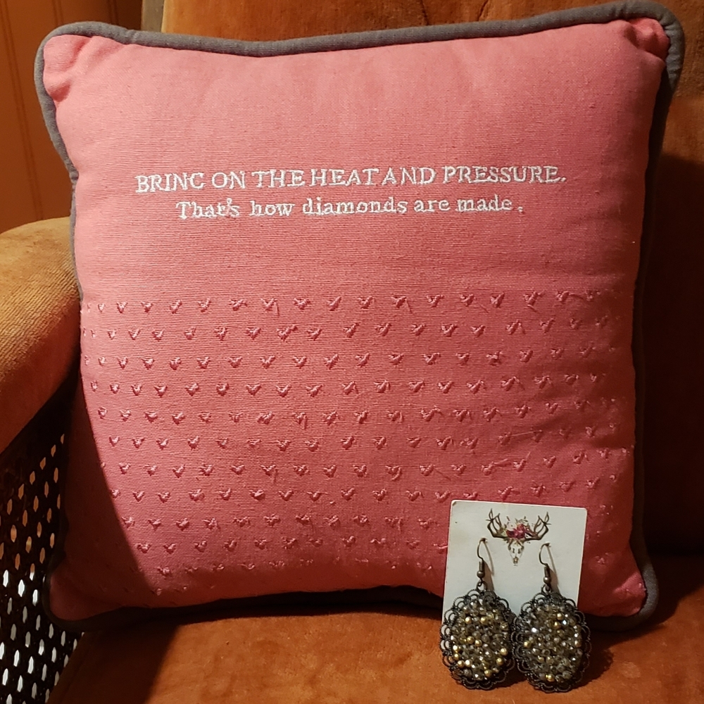 Local boutique champagne and gold bead earrings